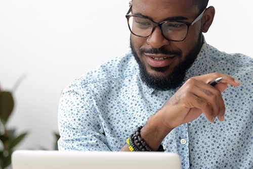 african american woman on laptop